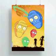 Onyourcases Rick and Morty Silhouette Great Custom Poster Silk Poster Wall Decor Home Art Decoration Wall Art Satin Silky Decorative Wallpaper Personalized Wall Hanging 20x14 Inch 24x35 Inch Poster