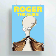 Onyourcases Roger The Alien American Dad Custom Poster Silk Poster Wall Decor Home Art Decoration Wall Art Satin Silky Decorative Wallpaper Personalized Wall Hanging 20x14 Inch 24x35 Inch Poster