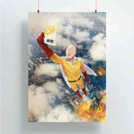 Onyourcases Saitama Sensei Sale One Punch Man Custom Poster Silk Poster Wall Decor Home Art Decoration Wall Art Satin Silky Decorative Wallpaper Personalized Wall Hanging 20x14 Inch 24x35 Inch Poster