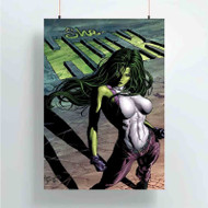 Onyourcases She Hulk Marvel Custom Poster Silk Poster Wall Decor Home Art Decoration Wall Art Satin Silky Decorative Wallpaper Personalized Wall Hanging 20x14 Inch 24x35 Inch Poster