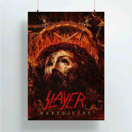 Onyourcases Slayer Repentless Custom Poster Silk Poster Wall Decor Home Art Decoration Wall Art Satin Silky Decorative Wallpaper Personalized Wall Hanging 20x14 Inch 24x35 Inch Poster