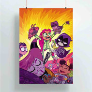 Onyourcases Sleep Over Teen Titans Go Custom Poster Silk Poster Wall Decor Home Art Decoration Wall Art Satin Silky Decorative Wallpaper Personalized Wall Hanging 20x14 Inch 24x35 Inch Poster