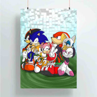 Onyourcases Sonic and Friends Custom Poster Silk Poster Wall Decor Home Art Decoration Wall Art Satin Silky Decorative Wallpaper Personalized Wall Hanging 20x14 Inch 24x35 Inch Poster