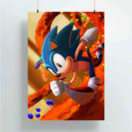 Onyourcases Sonic the Hedgehog Great Custom Poster Silk Poster Wall Decor Home Art Decoration Wall Art Satin Silky Decorative Wallpaper Personalized Wall Hanging 20x14 Inch 24x35 Inch Poster