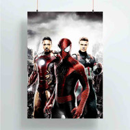 Onyourcases Spiderman on Captain America Civil War Marvel Custom Poster Silk Poster Wall Decor Home Art Decoration Wall Art Satin Silky Decorative Wallpaper Personalized Wall Hanging 20x14 Inch 24x35 Inch Poster