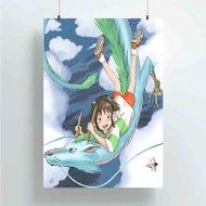 Onyourcases Spirited Away Art Great Custom Poster Silk Poster Wall Decor Home Art Decoration Wall Art Satin Silky Decorative Wallpaper Personalized Wall Hanging 20x14 Inch 24x35 Inch Poster