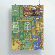 Onyourcases The Legend of Zelda A Link to the Past Great Custom Poster Silk Poster Wall Decor Home Art Decoration Wall Art Satin Silky Decorative Wallpaper Personalized Wall Hanging 20x14 Inch 24x35 Inch Poster