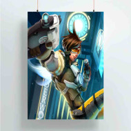 Onyourcases Tracer Overwatch Game Custom Poster Silk Poster Wall Decor Home Art Decoration Wall Art Satin Silky Decorative Wallpaper Personalized Wall Hanging 20x14 Inch 24x35 Inch Poster