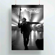Onyourcases U2 Invisible Custom Poster Silk Poster Wall Decor Home Art Decoration Wall Art Satin Silky Decorative Wallpaper Personalized Wall Hanging 20x14 Inch 24x35 Inch Poster