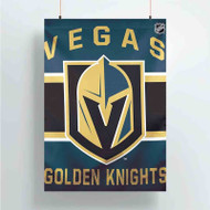 Onyourcases Vegas Golden Knights Custom Poster Silk Poster Wall Decor Home Art Decoration Wall Art Satin Silky Decorative Wallpaper Personalized Wall Hanging 20x14 Inch 24x35 Inch Poster