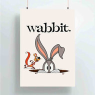 Onyourcases Wabbit Custom Poster Silk Poster Wall Decor Home Art Decoration Wall Art Satin Silky Decorative Wallpaper Personalized Wall Hanging 20x14 Inch 24x35 Inch Poster
