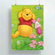 Onyourcases Winnie The Pooh anbd Piglet Disney Custom Poster Silk Poster Wall Decor Home Art Decoration Wall Art Satin Silky Decorative Wallpaper Personalized Wall Hanging 20x14 Inch 24x35 Inch Poster