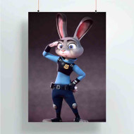 Onyourcases Zootopia Judy Hopps Disney Custom Poster Silk Poster Wall Decor Home Art Decoration Wall Art Satin Silky Decorative Wallpaper Personalized Wall Hanging 20x14 Inch 24x35 Inch Poster