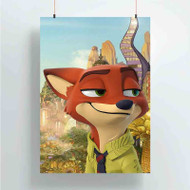Onyourcases Zootopia Nick Wilde Disney Custom Poster Silk Poster Wall Decor Home Art Decoration Wall Art Satin Silky Decorative Wallpaper Personalized Wall Hanging 20x14 Inch 24x35 Inch Poster