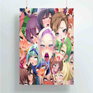 Onyourcases Ahegao Custom Poster Silk Poster Wall Decor Best Home Decoration Wall Art Satin Silky Decorative Wallpaper Personalized Wall Hanging 20x14 Inch 24x35 Inch Poster