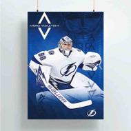 Onyourcases Andrei Vasilevskiy Tampa Bay Lightning NHL Custom Poster Silk Poster Wall Decor Best Home Decoration Wall Art Satin Silky Decorative Wallpaper Personalized Wall Hanging 20x14 Inch 24x35 Inch Poster
