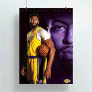 Onyourcases Anthony Davis Los Angeles Lakers NBA Custom Poster Silk Poster Wall Decor Best Home Decoration Wall Art Satin Silky Decorative Wallpaper Personalized Wall Hanging 20x14 Inch 24x35 Inch Poster