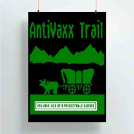 Onyourcases Anti Vaxx Trail Custom Poster Silk Poster Wall Decor Best Home Decoration Wall Art Satin Silky Decorative Wallpaper Personalized Wall Hanging 20x14 Inch 24x35 Inch Poster