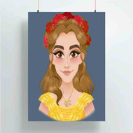 Onyourcases Belle Beauty and The Beast Custom Poster Silk Poster Wall Decor Best Home Decoration Wall Art Satin Silky Decorative Wallpaper Personalized Wall Hanging 20x14 Inch 24x35 Inch Poster