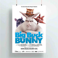 Onyourcases Big Buck Bunny Custom Poster Silk Poster Wall Decor Best Home Decoration Wall Art Satin Silky Decorative Wallpaper Personalized Wall Hanging 20x14 Inch 24x35 Inch Poster