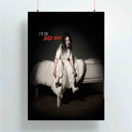 Onyourcases Billie Eilish bad guy Custom Poster Silk Poster Wall Decor Best Home Decoration Wall Art Satin Silky Decorative Wallpaper Personalized Wall Hanging 20x14 Inch 24x35 Inch Poster