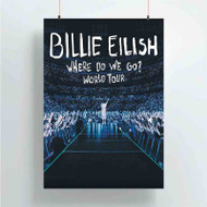 Onyourcases Billie Eilish Where Do We Go World Tour Custom Poster Silk Poster Wall Decor Best Home Decoration Wall Art Satin Silky Decorative Wallpaper Personalized Wall Hanging 20x14 Inch 24x35 Inch Poster