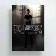 Onyourcases Brantley Gilbert Fire Brimstone Custom Poster Silk Poster Wall Decor Best Home Decoration Wall Art Satin Silky Decorative Wallpaper Personalized Wall Hanging 20x14 Inch 24x35 Inch Poster