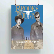 Onyourcases Brooks Dunn Tight Rope Custom Poster Silk Poster Wall Decor Best Home Decoration Wall Art Satin Silky Decorative Wallpaper Personalized Wall Hanging 20x14 Inch 24x35 Inch Poster