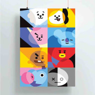 Onyourcases BT21 Characters Custom Poster Silk Poster Wall Decor Best Home Decoration Wall Art Satin Silky Decorative Wallpaper Personalized Wall Hanging 20x14 Inch 24x35 Inch Poster