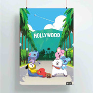 Onyourcases BT21 Hollywood Custom Poster Silk Poster Wall Decor Best Home Decoration Wall Art Satin Silky Decorative Wallpaper Personalized Wall Hanging 20x14 Inch 24x35 Inch Poster