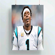 Onyourcases Cam Newton Trending Custom Poster Silk Poster Wall Decor Best Home Decoration Wall Art Satin Silky Decorative Wallpaper Personalized Wall Hanging 20x14 Inch 24x35 Inch Poster