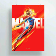 Onyourcases Captain Marvel Trending Custom Poster Silk Poster Wall Decor Best Home Decoration Wall Art Satin Silky Decorative Wallpaper Personalized Wall Hanging 20x14 Inch 24x35 Inch Poster