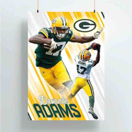 Onyourcases Davante Adams NFL Green Bay Packers Custom Poster Silk Poster Wall Decor Best Home Decoration Wall Art Satin Silky Decorative Wallpaper Personalized Wall Hanging 20x14 Inch 24x35 Inch Poster