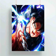 Onyourcases DBZ Goku Ultra Instinct Custom Poster Silk Poster Wall Decor Best Home Decoration Wall Art Satin Silky Decorative Wallpaper Personalized Wall Hanging 20x14 Inch 24x35 Inch Poster