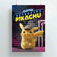 Onyourcases Detective Pikachu Custom Poster Silk Poster Wall Decor Best Home Decoration Wall Art Satin Silky Decorative Wallpaper Personalized Wall Hanging 20x14 Inch 24x35 Inch Poster