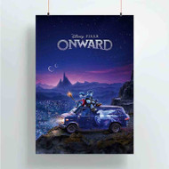 Onyourcases Disney Pixar Onward Custom Poster Silk Poster Wall Decor Best Home Decoration Wall Art Satin Silky Decorative Wallpaper Personalized Wall Hanging 20x14 Inch 24x35 Inch Poster
