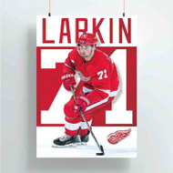 Onyourcases Dylan Larkin Detroit Red Wings NHL Custom Poster Silk Poster Wall Decor Best Home Decoration Wall Art Satin Silky Decorative Wallpaper Personalized Wall Hanging 20x14 Inch 24x35 Inch Poster