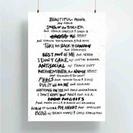 Onyourcases Ed Sheeran No 6 Collaborations Project Playlist Custom Poster Silk Poster Wall Decor Best Home Decoration Wall Art Satin Silky Decorative Wallpaper Personalized Wall Hanging 20x14 Inch 24x35 Inch Poster