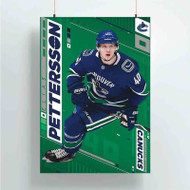 Onyourcases Elias Pettersson Vancouver Canucks NHL Custom Poster Silk Poster Wall Decor Best Home Decoration Wall Art Satin Silky Decorative Wallpaper Personalized Wall Hanging 20x14 Inch 24x35 Inch Poster