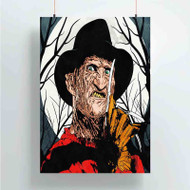 Onyourcases Freddy Krueger Trending Custom Poster Silk Poster Wall Decor Best Home Decoration Wall Art Satin Silky Decorative Wallpaper Personalized Wall Hanging 20x14 Inch 24x35 Inch Poster