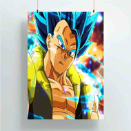Onyourcases gogeta super saiyan blue Custom Poster Silk Poster Wall Decor Best Home Decoration Wall Art Satin Silky Decorative Wallpaper Personalized Wall Hanging 20x14 Inch 24x35 Inch Poster