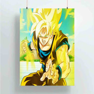 Onyourcases goku ssj 1 Custom Poster Silk Poster Wall Decor Best Home Decoration Wall Art Satin Silky Decorative Wallpaper Personalized Wall Hanging 20x14 Inch 24x35 Inch Poster