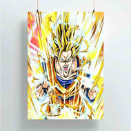 Onyourcases goku ssj 2 Custom Poster Silk Poster Wall Decor Best Home Decoration Wall Art Satin Silky Decorative Wallpaper Personalized Wall Hanging 20x14 Inch 24x35 Inch Poster