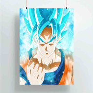 Onyourcases goku super saiyan blue Trending Custom Poster Silk Poster Wall Decor Best Home Decoration Wall Art Satin Silky Decorative Wallpaper Personalized Wall Hanging 20x14 Inch 24x35 Inch Poster