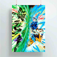 Onyourcases goku vs broly Custom Poster Silk Poster Wall Decor Best Home Decoration Wall Art Satin Silky Decorative Wallpaper Personalized Wall Hanging 20x14 Inch 24x35 Inch Poster