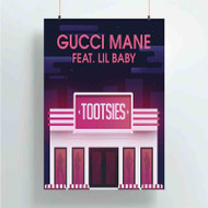 Onyourcases Gucci Mane Feat Lil Baby Tootsies Custom Poster Silk Poster Wall Decor Best Home Decoration Wall Art Satin Silky Decorative Wallpaper Personalized Wall Hanging 20x14 Inch 24x35 Inch Poster