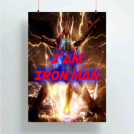 Onyourcases I am Iron Man Custom Poster Silk Poster Wall Decor Best Home Decoration Wall Art Satin Silky Decorative Wallpaper Personalized Wall Hanging 20x14 Inch 24x35 Inch Poster
