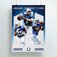 Onyourcases Indianapolis Colts NFL Trending Custom Poster Silk Poster Wall Decor Best Home Decoration Wall Art Satin Silky Decorative Wallpaper Personalized Wall Hanging 20x14 Inch 24x35 Inch Poster