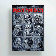 Onyourcases Iron Maiden Album Custom Poster Silk Poster Wall Decor Best Home Decoration Wall Art Satin Silky Decorative Wallpaper Personalized Wall Hanging 20x14 Inch 24x35 Inch Poster