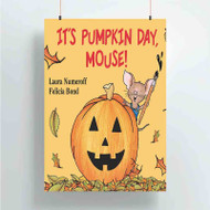 Onyourcases It s Pumpkin Day Mouse Custom Poster Silk Poster Wall Decor Best Home Decoration Wall Art Satin Silky Decorative Wallpaper Personalized Wall Hanging 20x14 Inch 24x35 Inch Poster